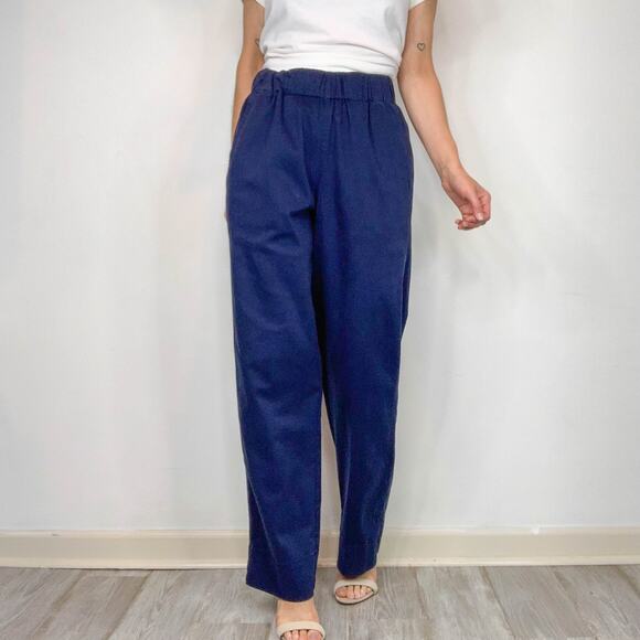 NWT J. CREW navy pull-on pants straight leg pockets tall nautical XST 3007 - Picture 13 of 14
